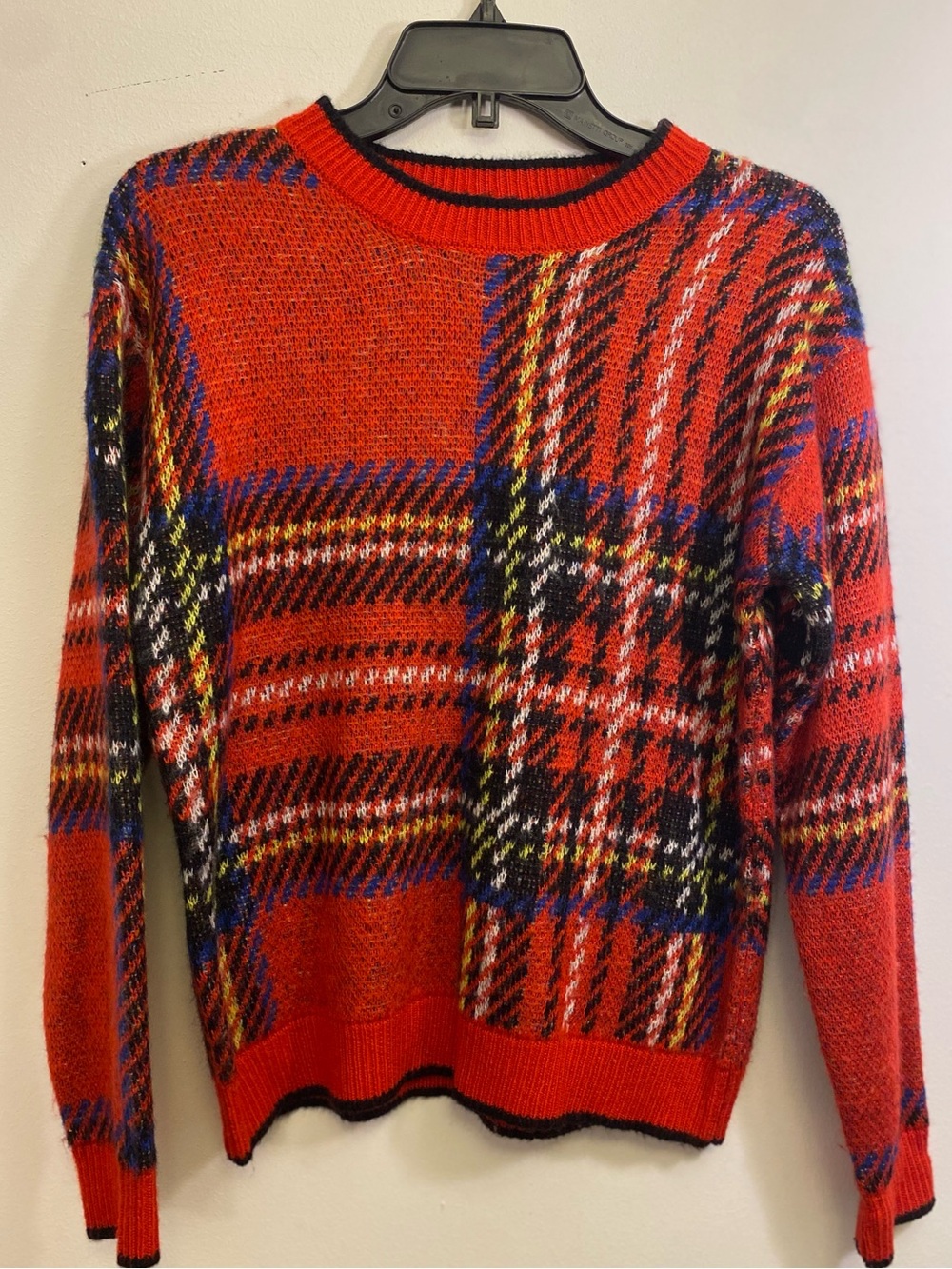 New Condition Exaggerated Plaid Sweater